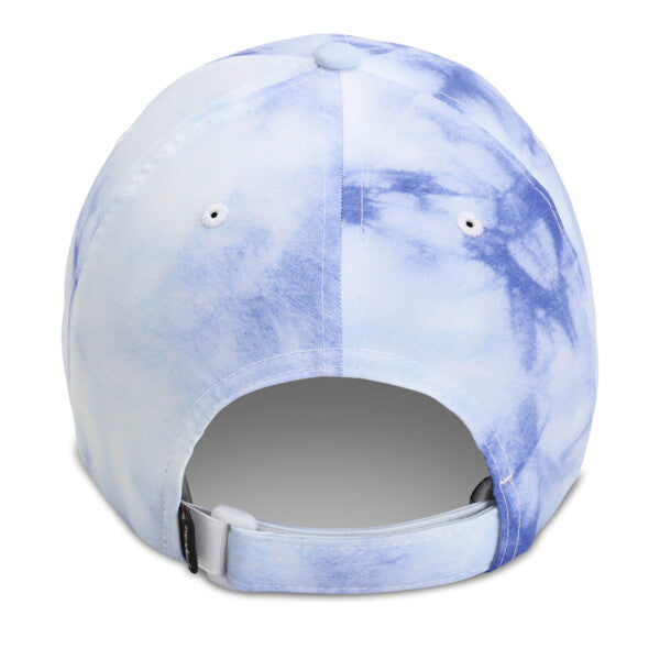blue tie-dye skull golf hat