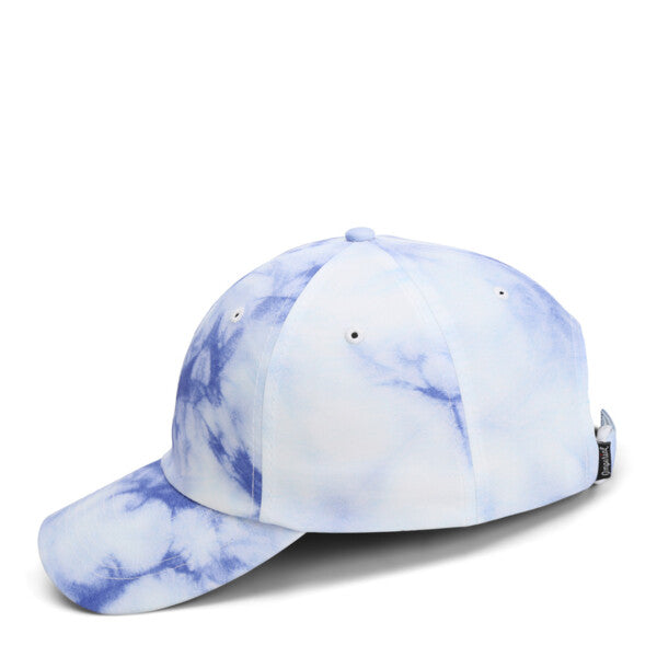 blue tie-dye skull golf hat