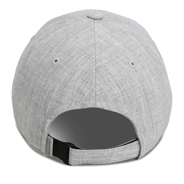 heather gray skull golf hat