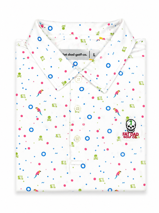 "fairway mischief" performance golf polo