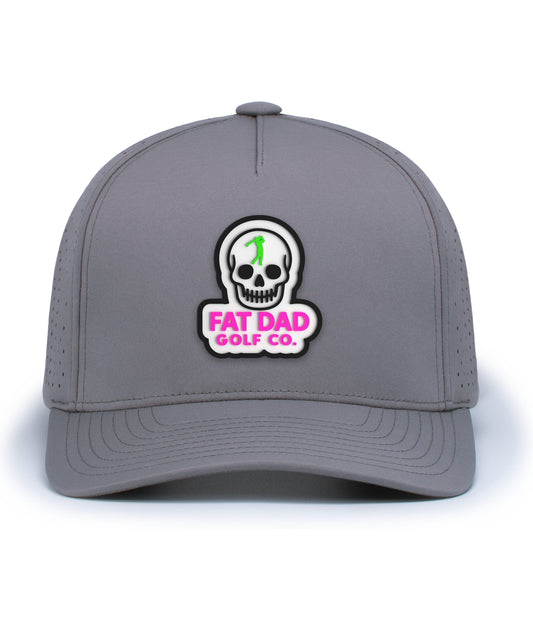 skull PVC patch pacific weekender graphite hat