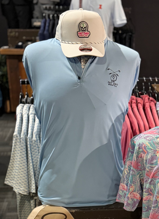 "the napkin" carolina blue clubhouse golf 1/4 zip