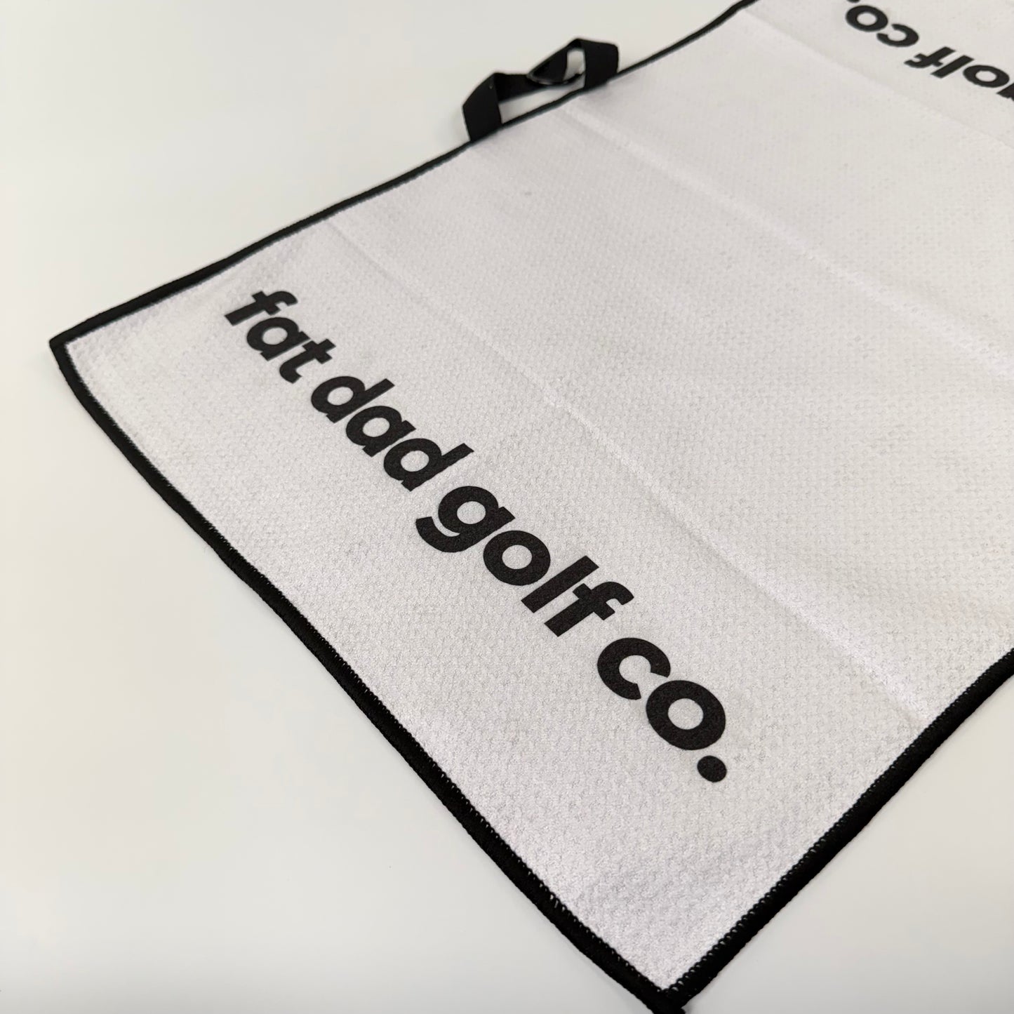 fat dad golf signature print golf towel