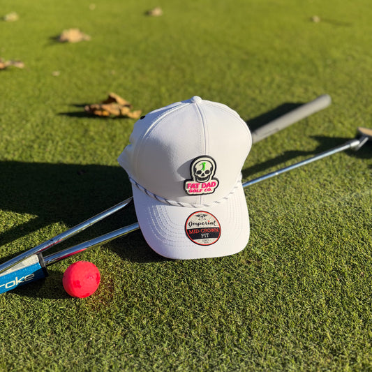fat dad golf skull patch imperial habanero cap