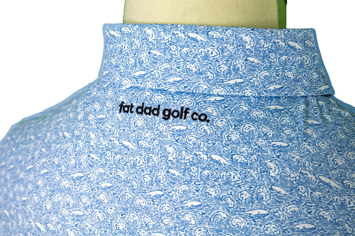 whales & waves golf polo