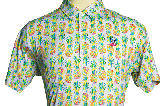 "swinging clubs" performance golf polo
