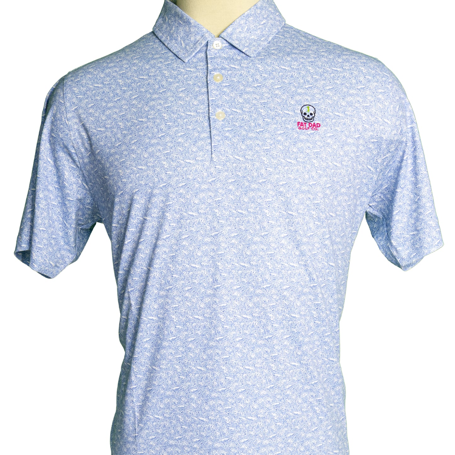 whales & waves golf polo